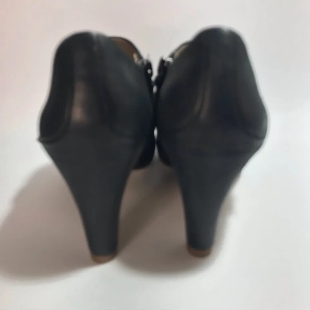 ECCO Women's Black Heeled Leather Booties Size 35 NIB - Picture 16 of 16